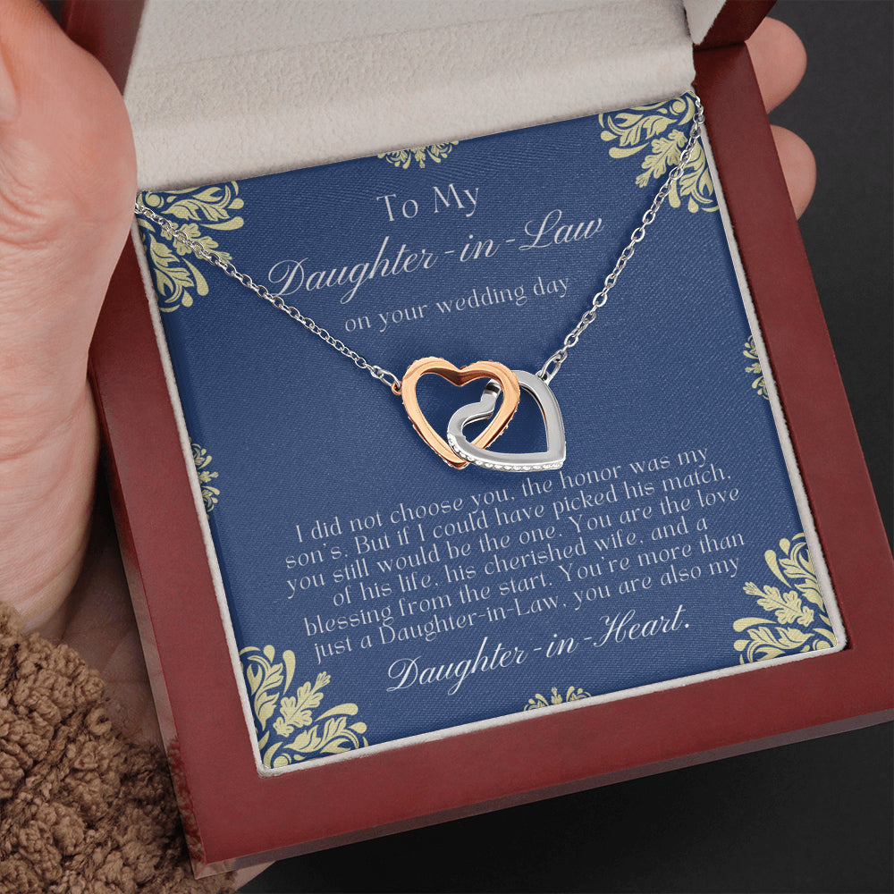 Daughter-In-Law Gift Necklace, Wedding Gift, Jewelry From Mother-In Law, Gift for Bride, Daughter-In-Heart, Welcoming Daughter In Law