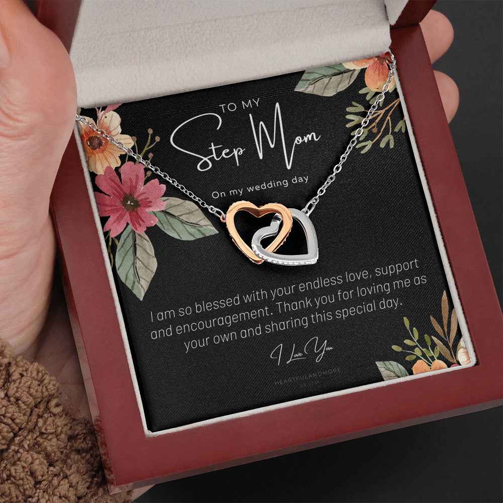 Stepmom Wedding Gift, Bride to Stepmom Necklace, To My Stepmom on My Wedding Day, Wedding Day Gift to Stepmom From Stepdaughter
