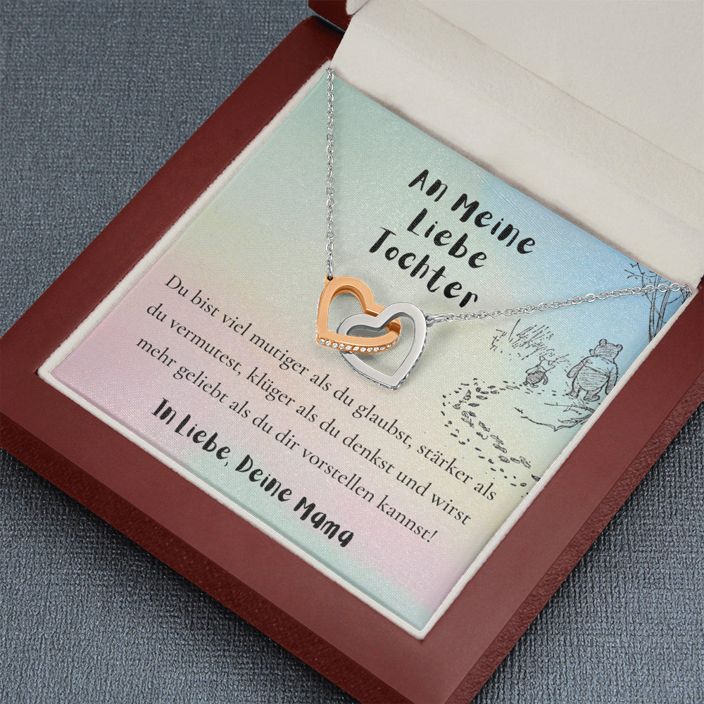 Halskette für Tochter, Geburtstagsgeschenk für Tochter, Goldene Herzen Kette für Tochter, Silberkette, Konfirmation Geschenk, für Tochter