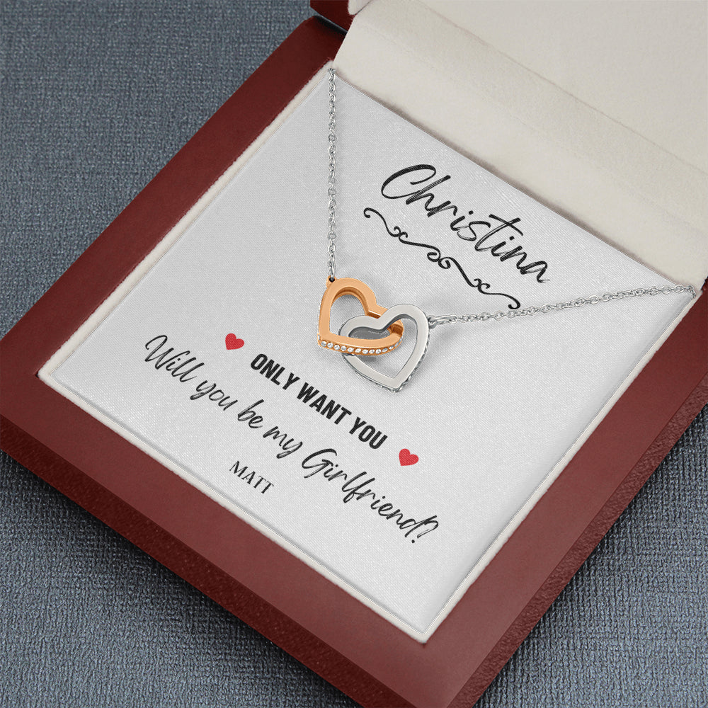 Girlfriend Proposal Ideas, Will You Be My Girlfriend Gift, Asking Out Girlfriend, Will You Be My Girlfriend Proposal Necklace