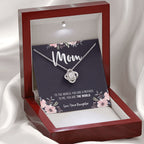 Mom Necklace, Gift from Daughter, Birthday Gift for Mom, Gift for Mother's Day, Love Knot Necklace for Mom, Daughter to Mother Gift