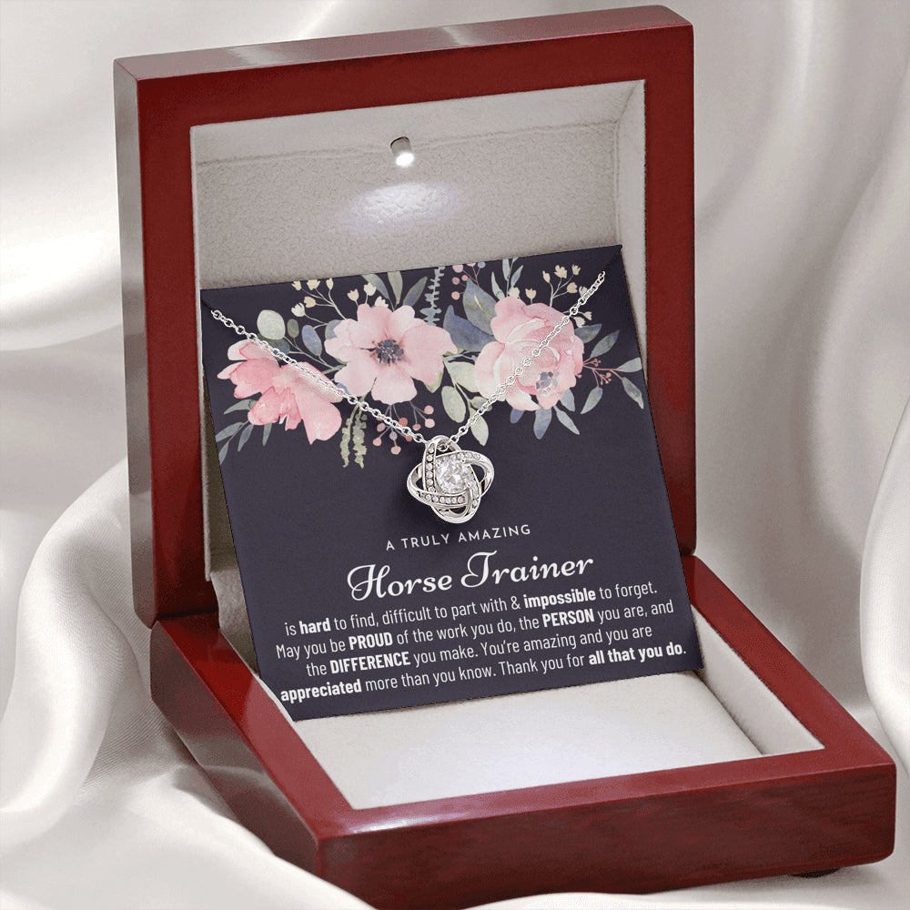 Gift For Horse Trainer, Horse Trainer Gift, Horse Trainer Appreciation Gift, Birthday, Love Knot Necklace