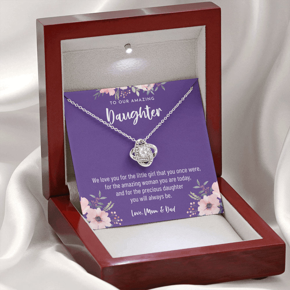 Necklace Gift For Daughter From Parents, Daughter Necklace From Mom And Dad, Daughter Gift From Parents