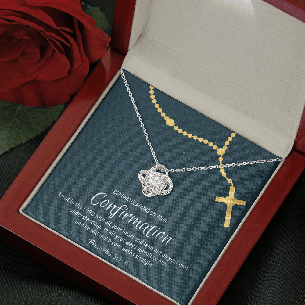 Confirmation Gift For Girls, Confirmation Granddaughter, Love Knot Necklace,  Confirmation Gift Ideas For Girls, Catholic Confirmation Gift