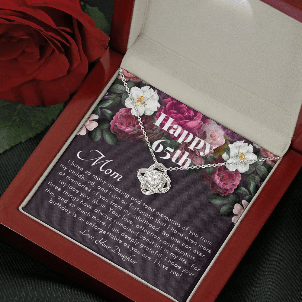 Mother's 65th Birthday Gift | Gift for Mom on her birthday | Gift For Mom from Daughter | Mom Necklace | Best Mom Gift Message Card