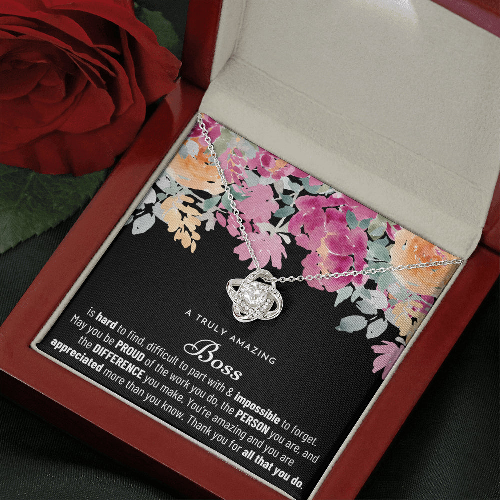 Gift For Female Boss, Boss Retirement Gift, Boss Appreciation Gift, Birthday, Love Knot Necklace