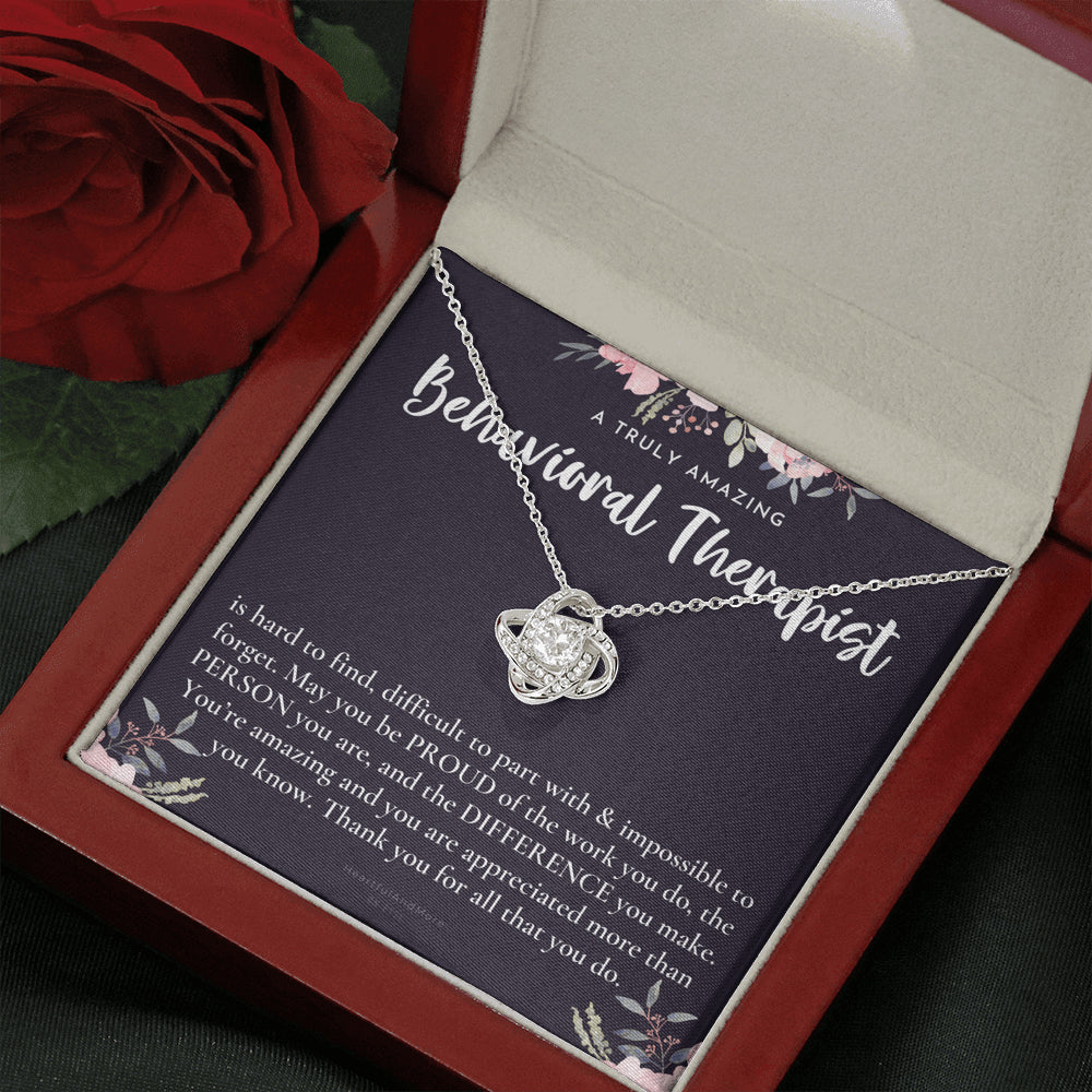 Gift For Behavioral Therapist, Behavioral Therapist Gift, Behavioral Therapist Appreciation Gift, Birthday, Love Knot Necklace