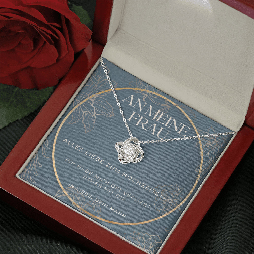 Hochzeitstag Geschenk, Ideen zu 1 Jahr Jubiläumsgeschenke, Zum 1 Hochzeitstag Geschenk für Frau, Halskette für Enfrau,Geschenke zum Jubiläum