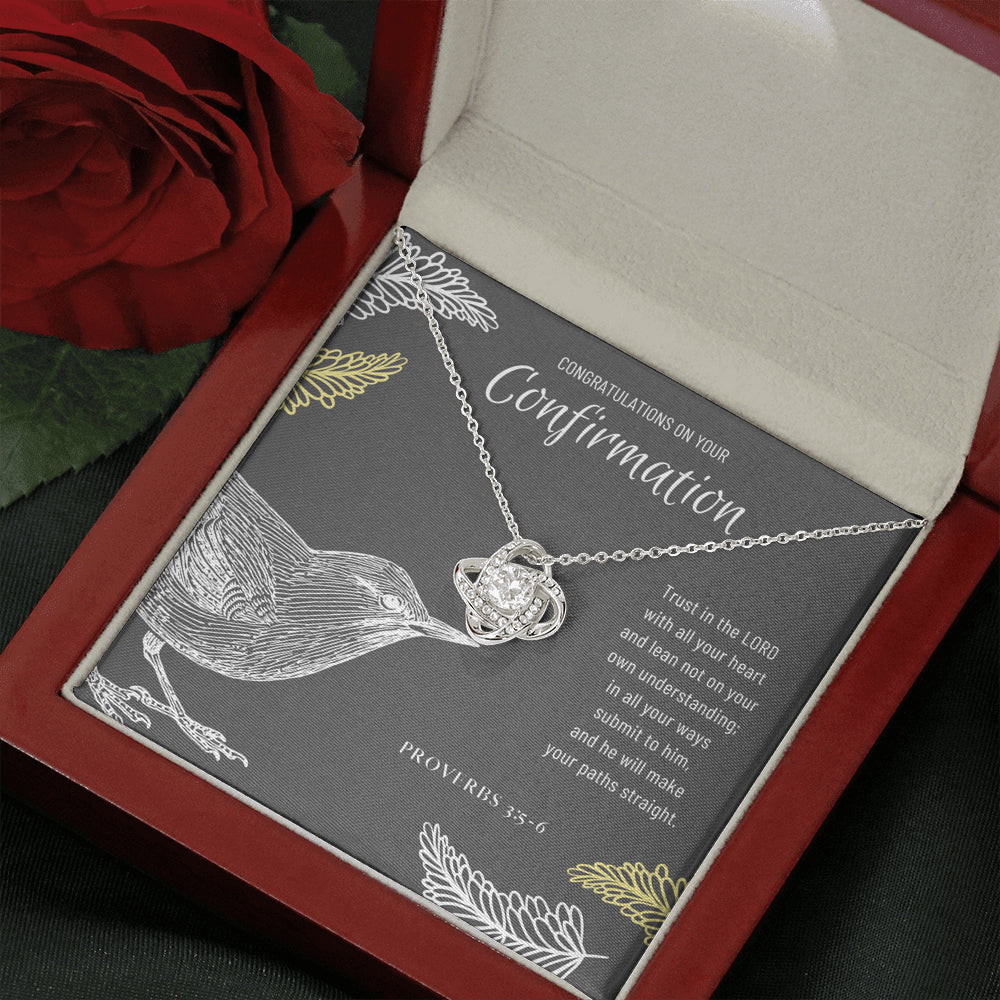 Confirmation Gift For Girls, Confirmation Granddaughter, Love Knot Necklace,  Confirmation Gift Ideas For Girls, Catholic Confirmation Gift