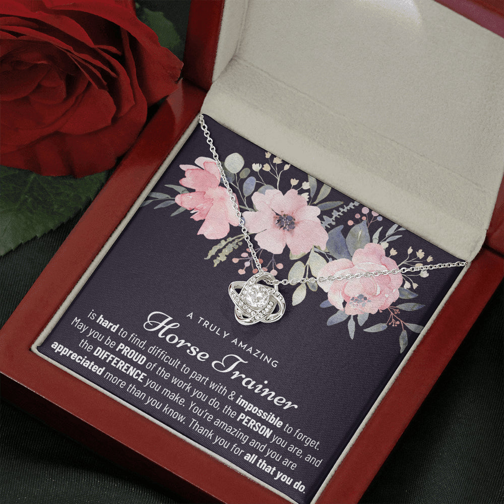 Gift For Horse Trainer, Horse Trainer Gift, Horse Trainer Appreciation Gift, Birthday, Love Knot Necklace