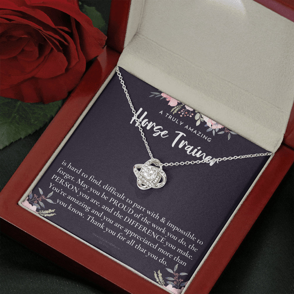 Gift For Horse Trainer, Horse Trainer Gift, Horse Trainer Appreciation Gift, Birthday, Love Knot Necklace