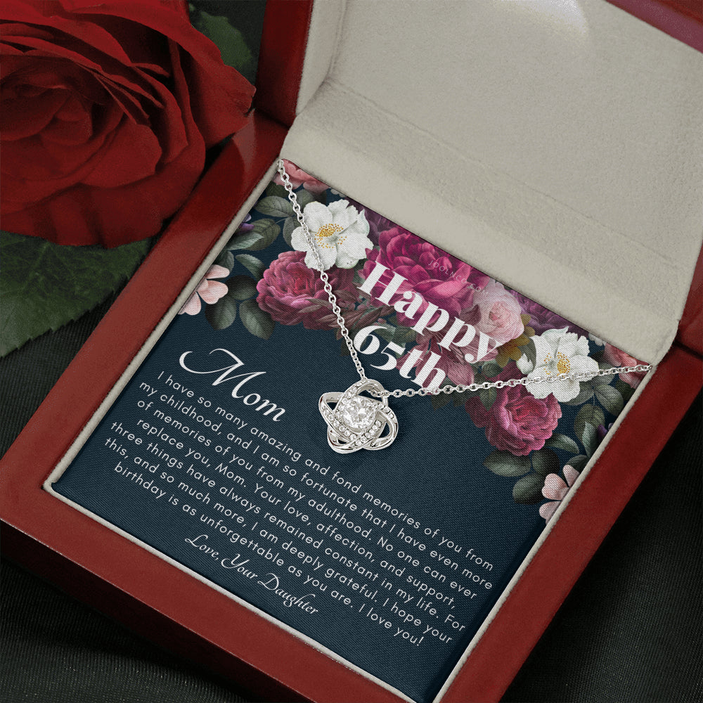 Mother's 65th Birthday Gift | Gift for Mom on her birthday | Gift For Mom from Daughter | Mom Necklace | Best Mom Gift Message Card