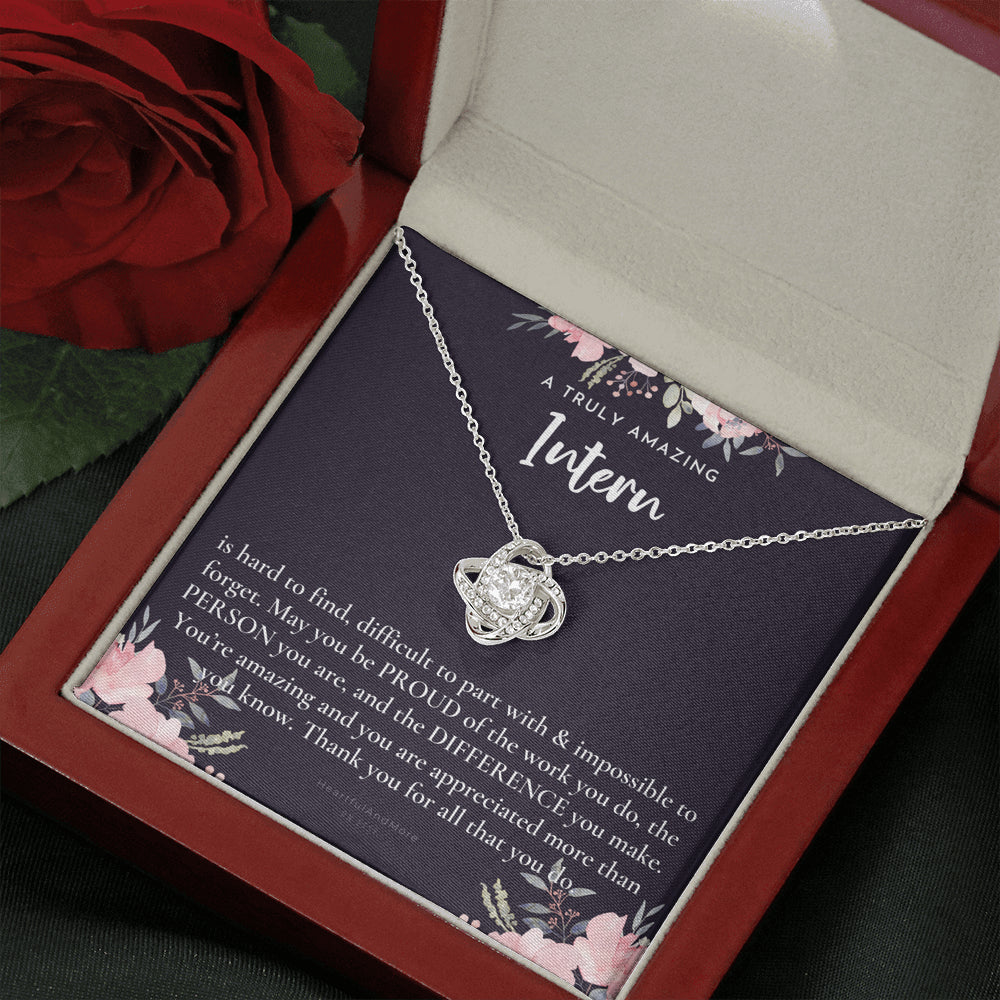 Gift For Female Intern, Intern Gift, Intern Appreciation Gift, Birthday, Love Knot Necklace