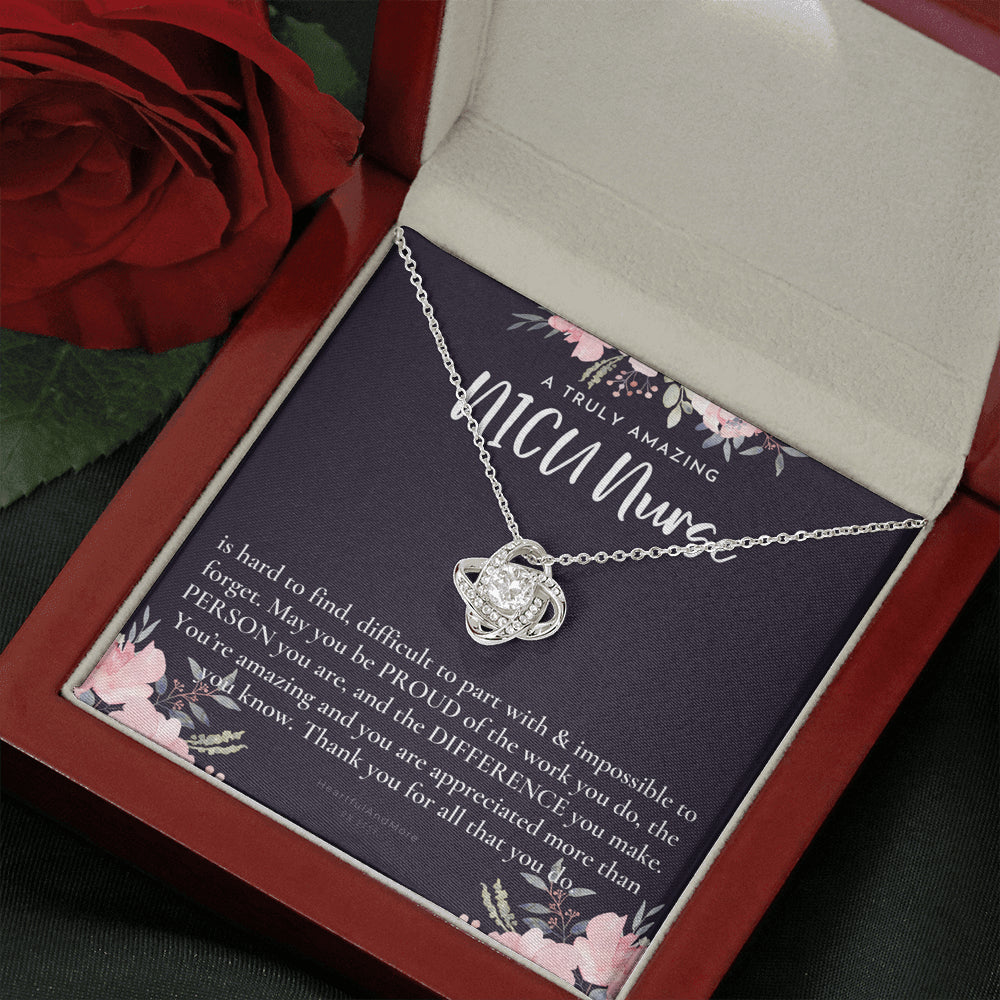 Gift For NICU Nurse, NICU Nurse Retirement Gift, NICU Nurse Appreciation Gift, Birthday, Love Knot Necklace