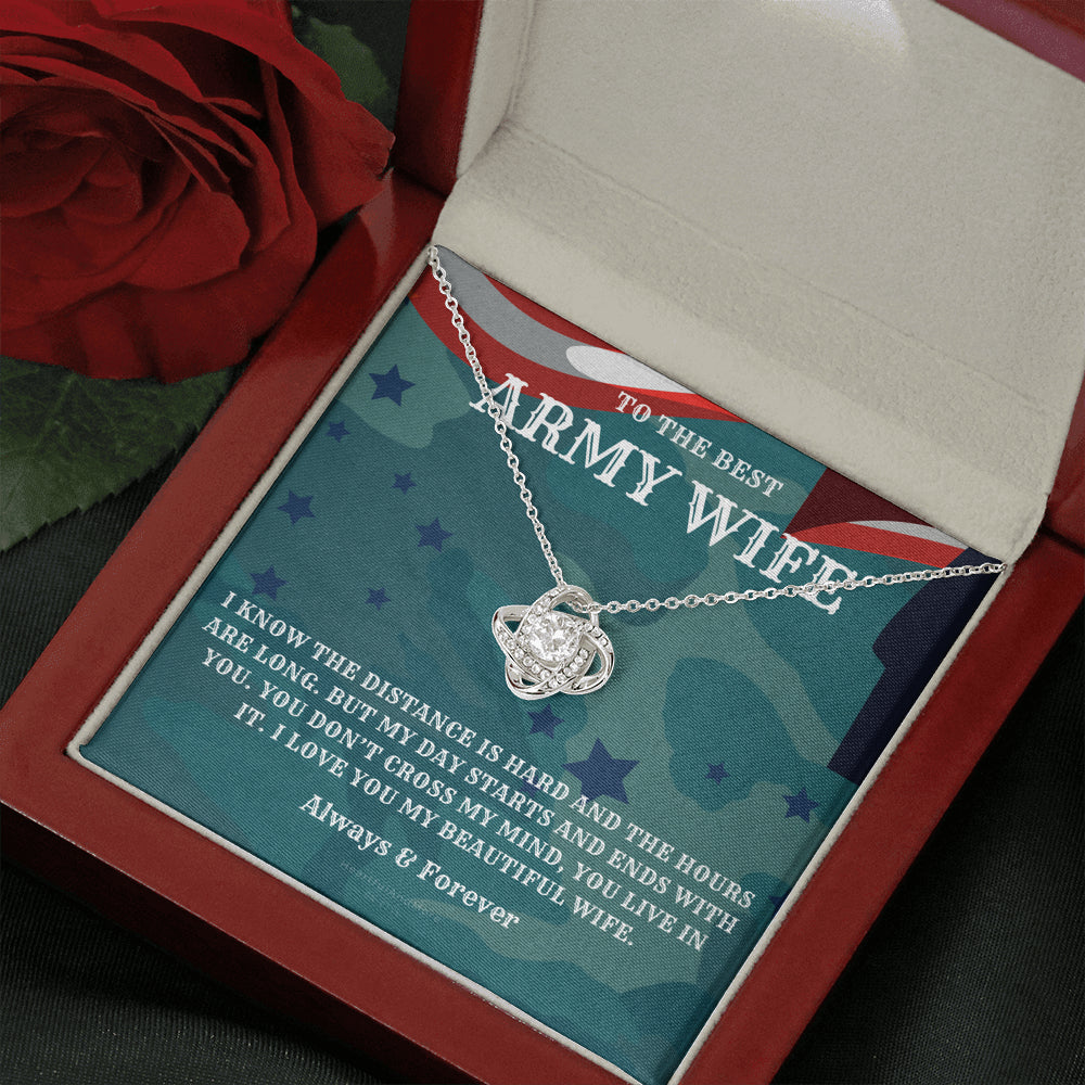 Army Wife Gift, Military Gift Wife, To The Best Army Wife In The World, Army Jewelry, Deployment Necklace, Deployment Gift, Gift for Army Wife