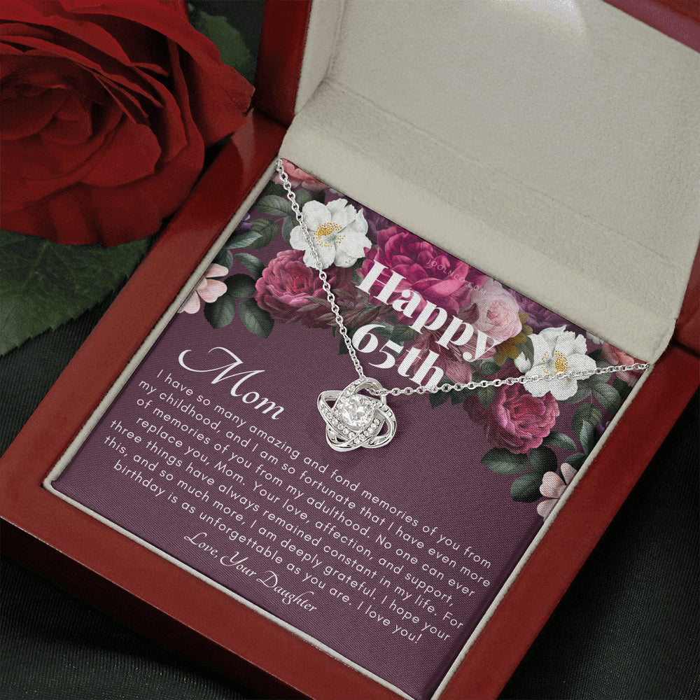 Mother's 65th Birthday Gift | Gift for Mom on her birthday | Gift For Mom from Daughter | Mom Necklace | Best Mom Gift Message Card