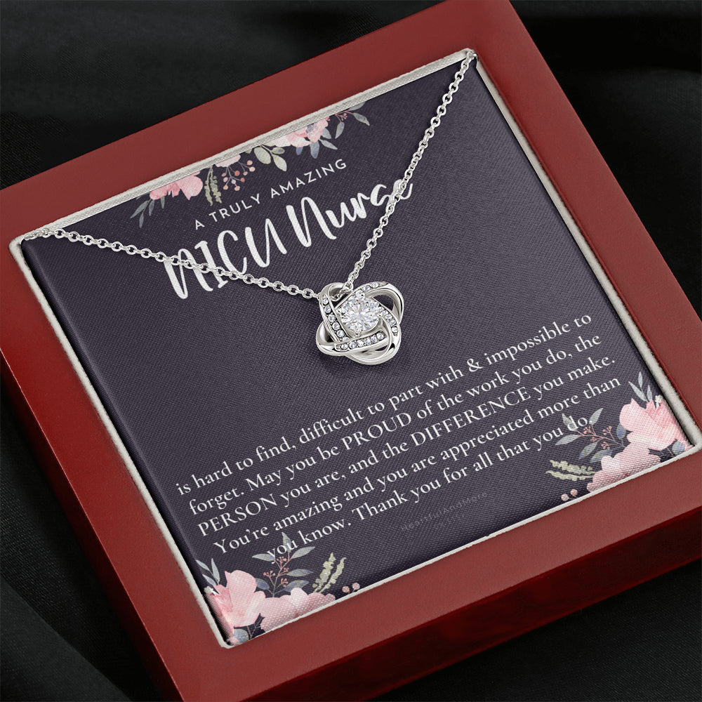 Gift For NICU Nurse, NICU Nurse Retirement Gift, NICU Nurse Appreciation Gift, Birthday, Love Knot Necklace