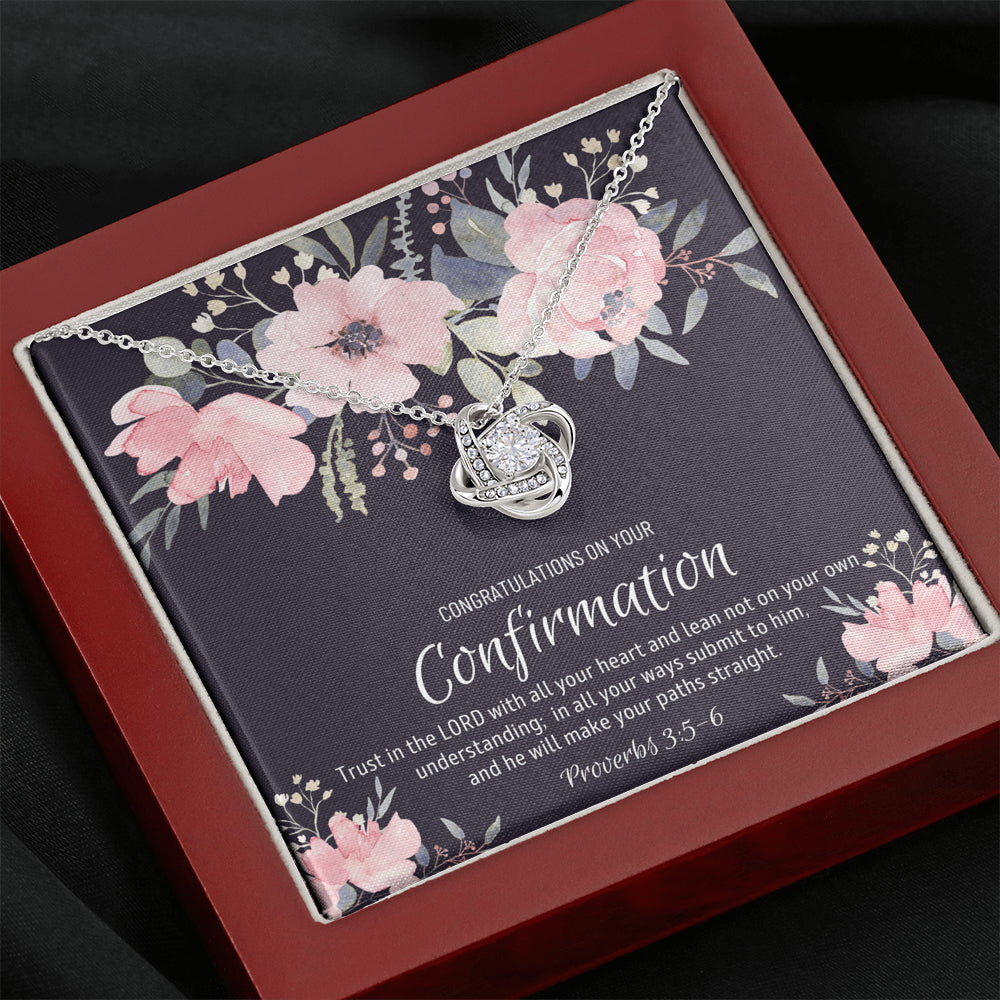 Confirmation Gift For Girls, Confirmation Granddaughter, Love Knot Necklace,  Confirmation Gift Ideas For Girls, Catholic Confirmation Gift