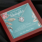 Love Knot Necklace, To Our Badass Daughter, Straighten Your Crown Necklace, Parents Daughter Necklace, Daughter Graduation Gift, Graduation on Pandemic