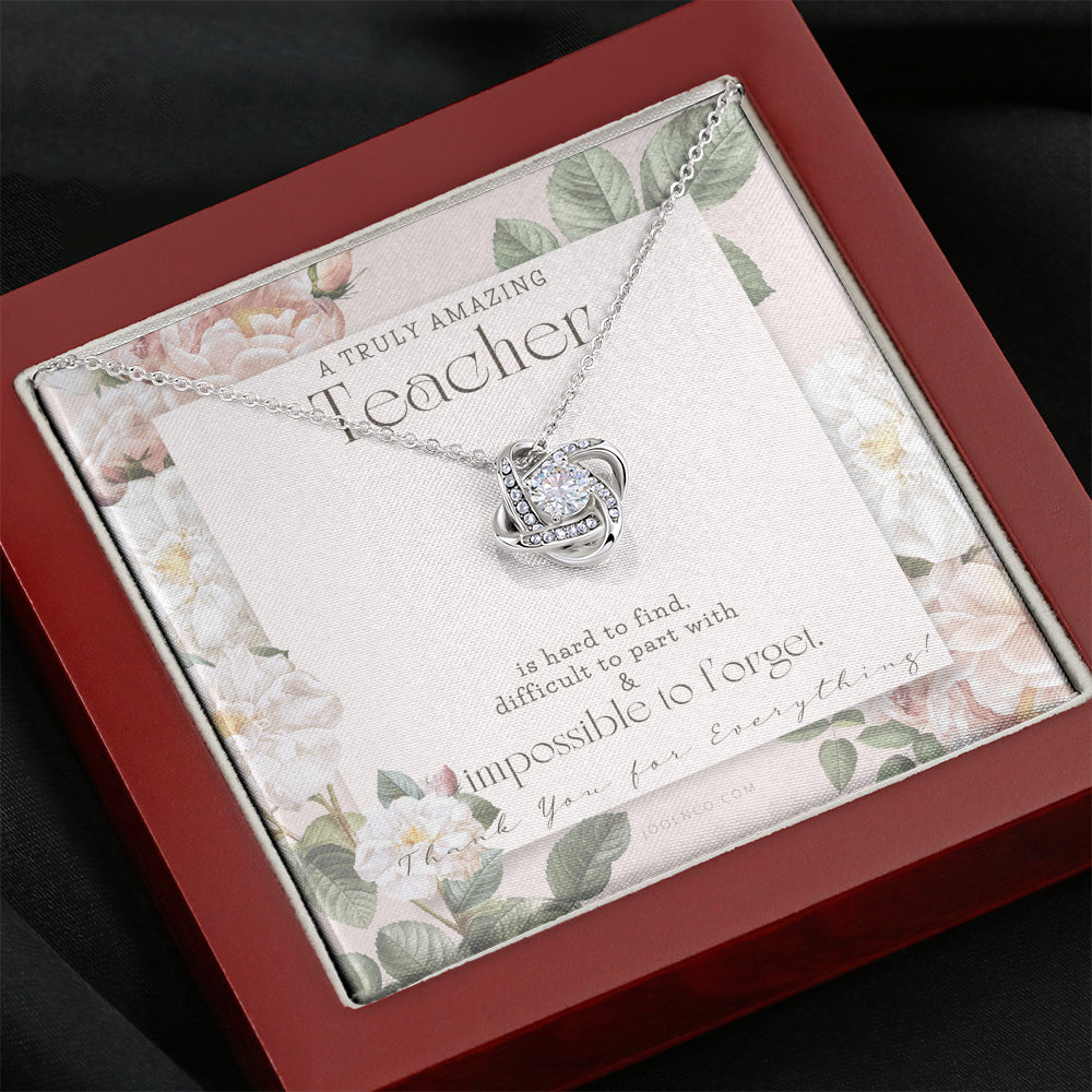 Teacher Gift, Gift for Teacher Necklace, A Truly Amazing Teacher Appreciation Gift