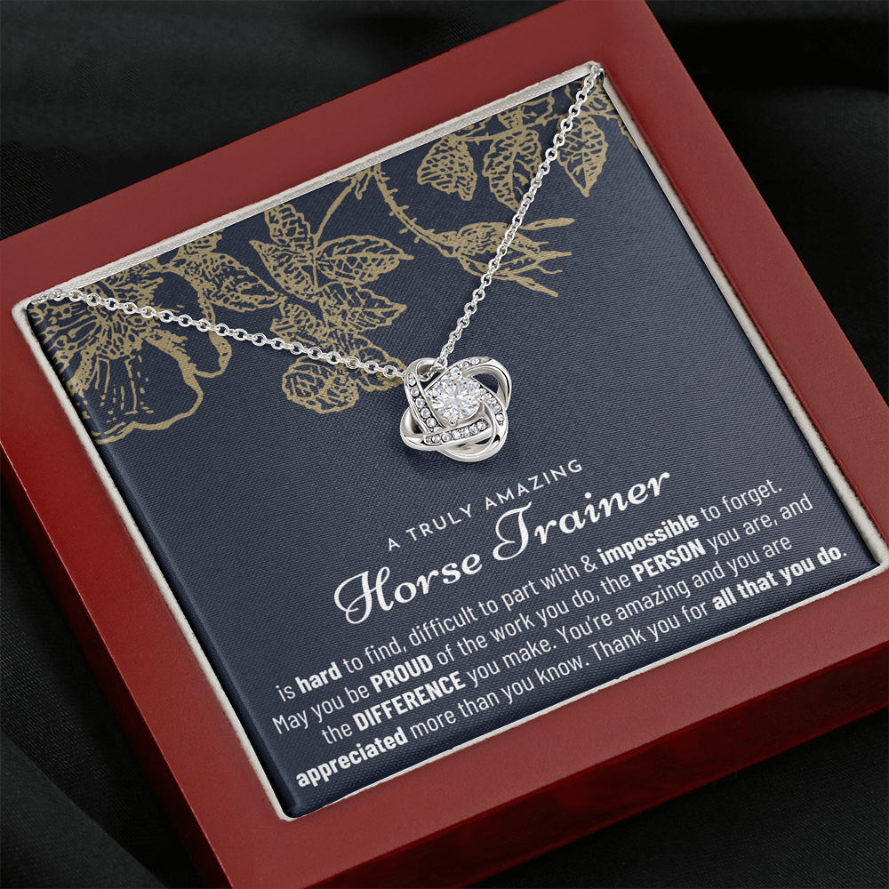 Gift For Horse Trainer, Horse Trainer Gift, Horse Trainer Appreciation Gift, Birthday, Love Knot Necklace
