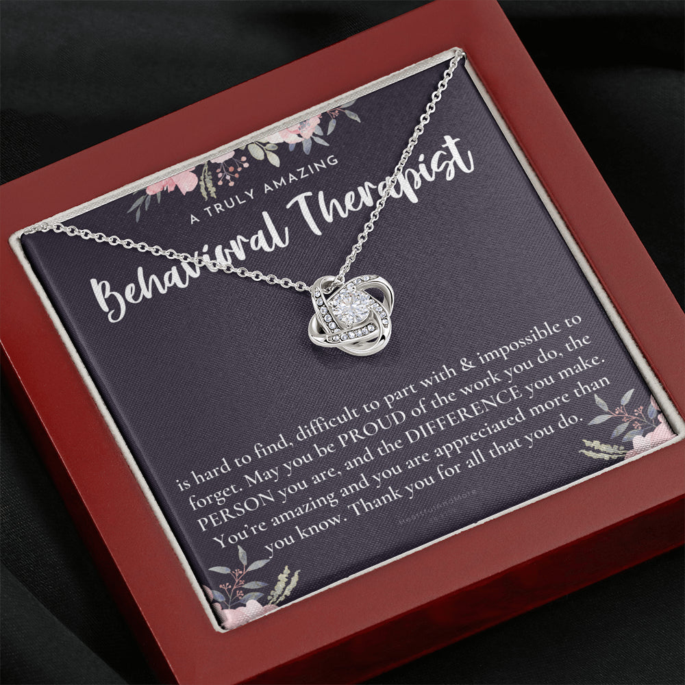 Gift For Behavioral Therapist, Behavioral Therapist Gift, Behavioral Therapist Appreciation Gift, Birthday, Love Knot Necklace