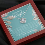 Love Knot Necklace, To Our Badass Daughter, Straighten Your Crown Necklace, Parents Daughter Necklace, Daughter Graduation Gift, Graduation on Pandemic