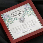 Love Knot Necklace, To Our Badass Daughter, Straighten Your Crown Necklace, Parents Daughter Necklace, Daughter Graduation Gift, Graduation on Pandemic