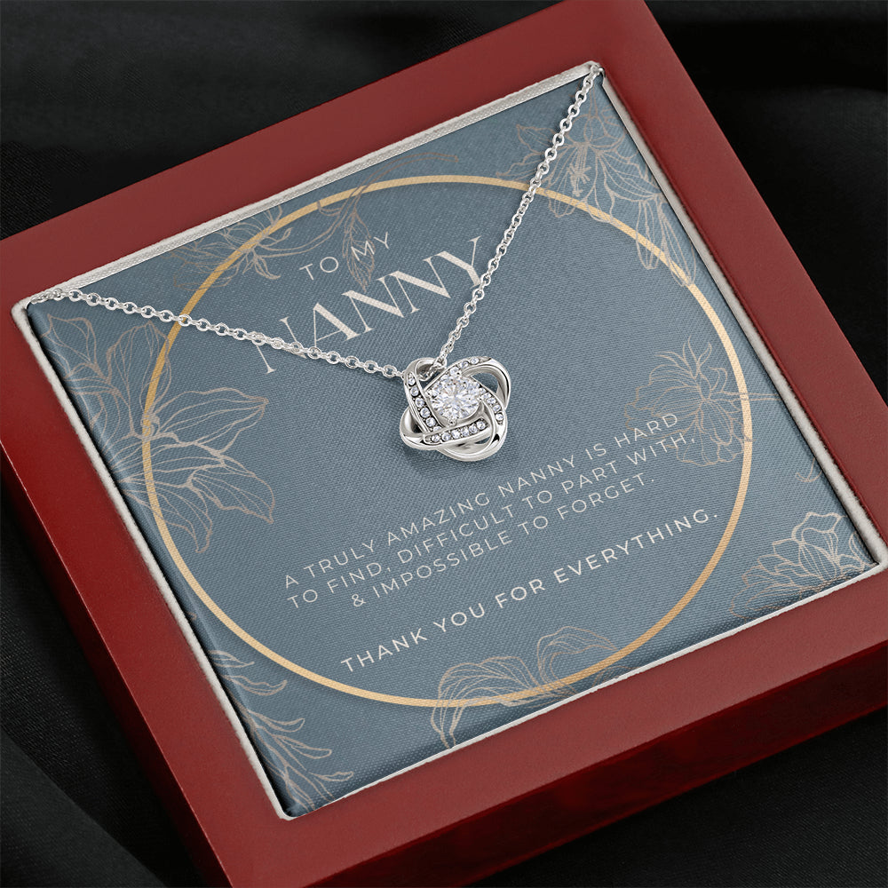 Nanny Appreciation Necklace Gift, Nanny Thank You Gift, Thank you Nanny, Gift for Nanny Leaving, A Truly Amazing Babysitter Gift, Best Nanny