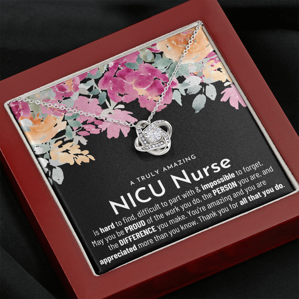 Gift For NICU Nurse, NICU Nurse Retirement Gift, NICU Nurse Appreciation Gift, Birthday, Love Knot Necklace