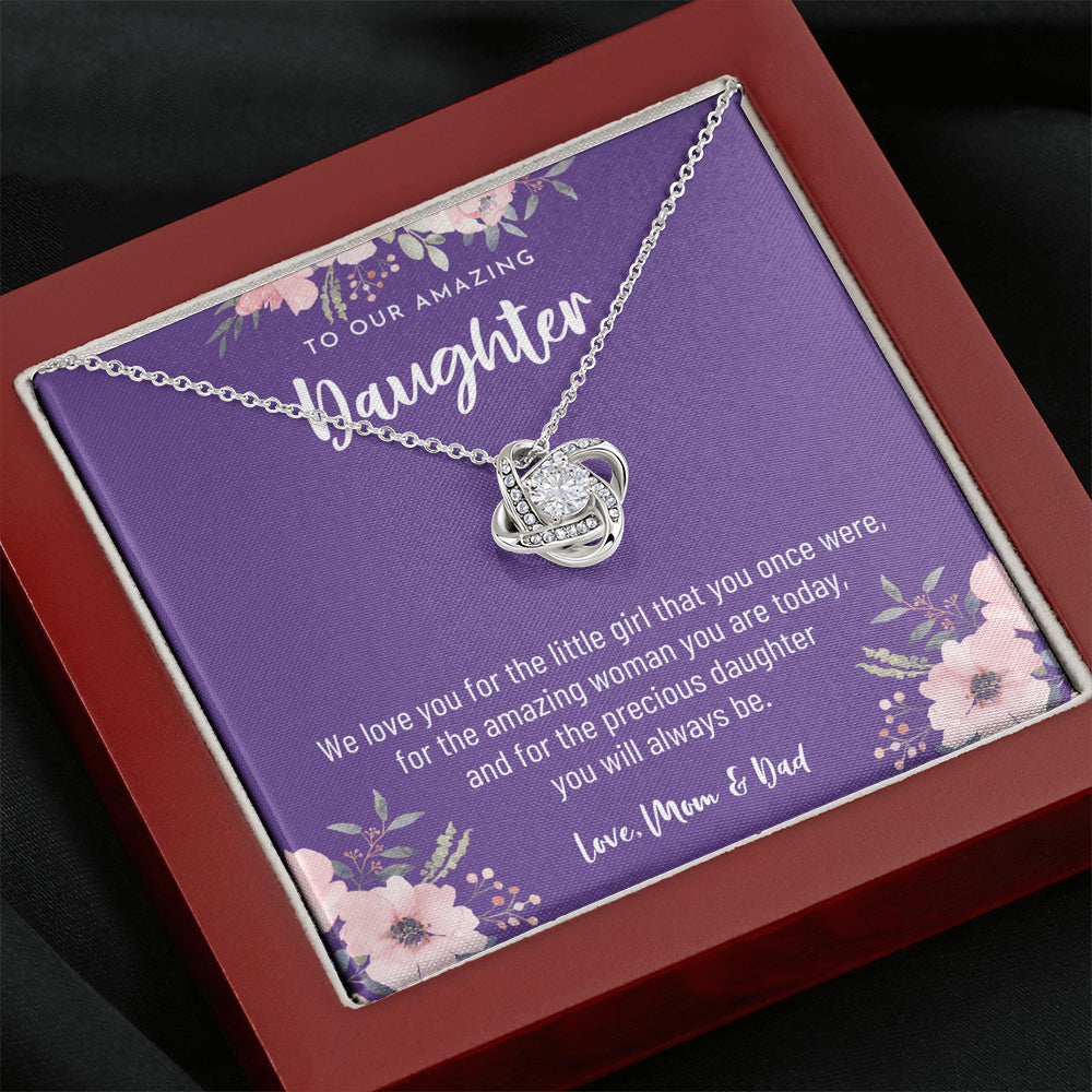Necklace Gift For Daughter From Parents, Daughter Necklace From Mom And Dad, Daughter Gift From Parents