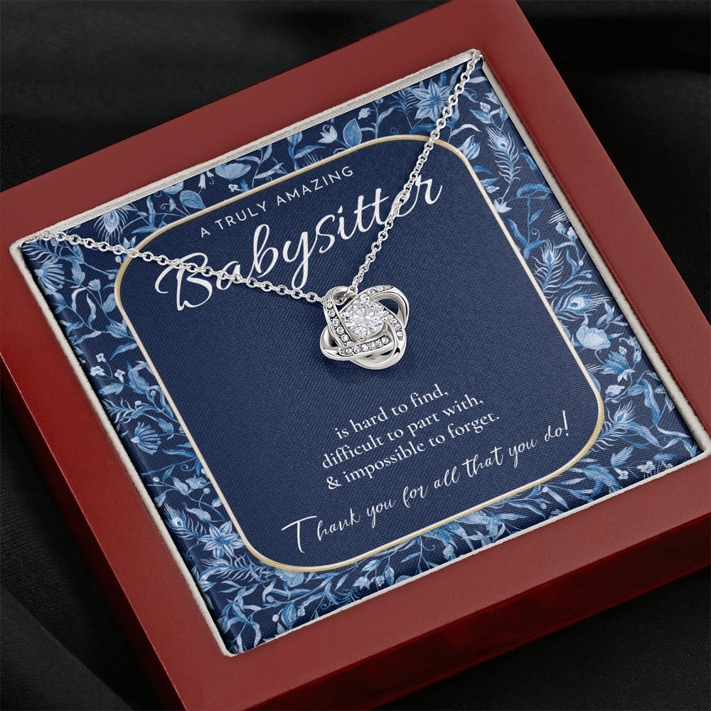 Nanny Appreciation Necklace Gift, Nanny Thank You Gift, Thank you Nanny, Gift for Nanny Leaving, A Truly Amazing Babysitter Gift, Best Nanny