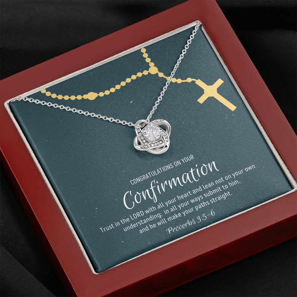 Confirmation Gift For Girls, Confirmation Granddaughter, Love Knot Necklace,  Confirmation Gift Ideas For Girls, Catholic Confirmation Gift