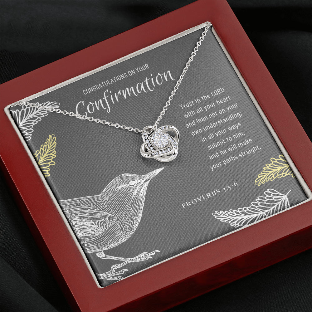 Confirmation Gift For Girls, Confirmation Granddaughter, Love Knot Necklace,  Confirmation Gift Ideas For Girls, Catholic Confirmation Gift