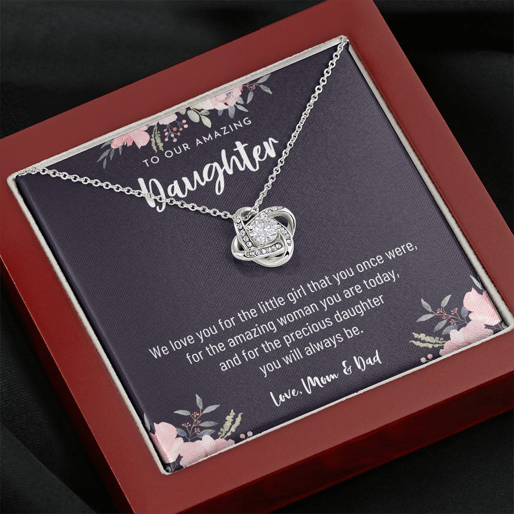Necklace Gift For Daughter From Parents, Daughter Necklace From Mom And Dad, Daughter Gift From Parents