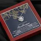 Gift For Female Bookkeeper, Bookkeeper Gift, Bookkeeper Appreciation Gift, Birthday, Love Knot Necklace