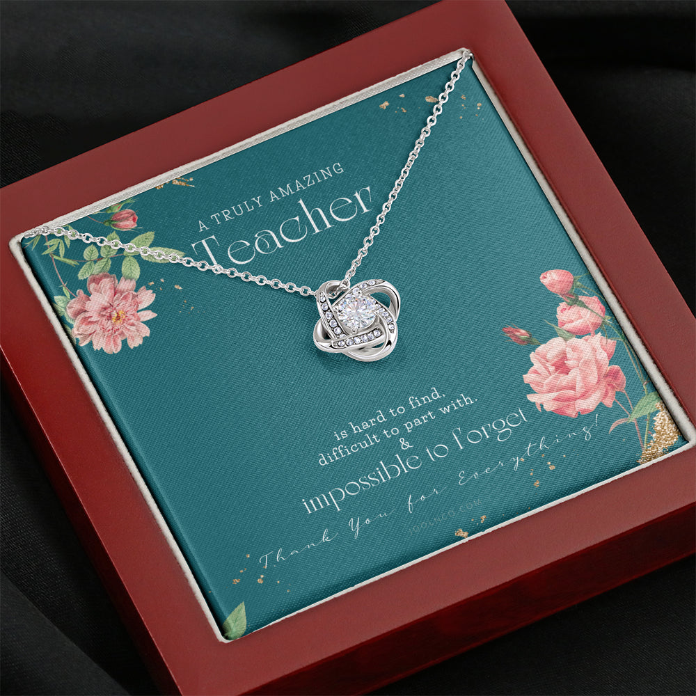 Teacher Gift, Gift for Teacher Necklace, A Truly Amazing Teacher Appreciation Gift