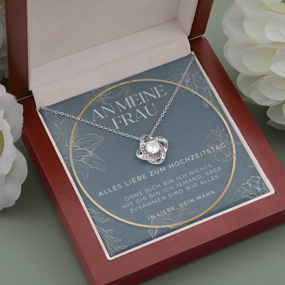 Alles liebe zum hochzeitstag, Ideen zu 1 jahr jubiläumsgeschenke, Zum 1 Hochzeitstag Geschenk für Frau, Halskette für deutsche Ehefrau