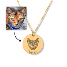 Load image into Gallery viewer, Custom Cat Portrait Necklace: The Perfect Gift and Memorial Keepsake for Cat Owners
