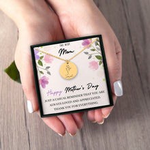 Load image into Gallery viewer, Mothers Gifts from Daughter, Birthflower Name Necklace for Mom on Mothers Day
