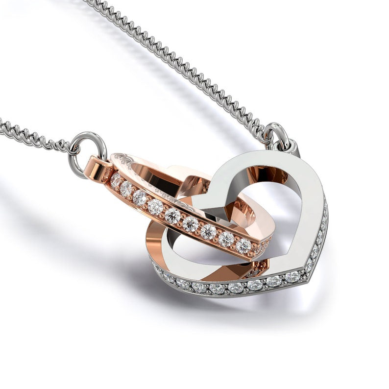 Christmas Gift for Girlfriend - Interlocking Hearts Necklace
