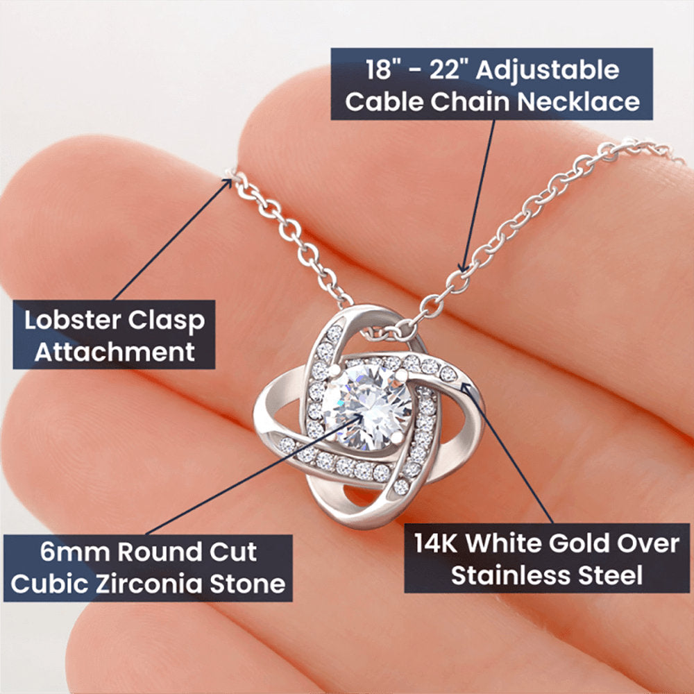 70 Year Anniversary Gift For Wife - Love Knot Necklace