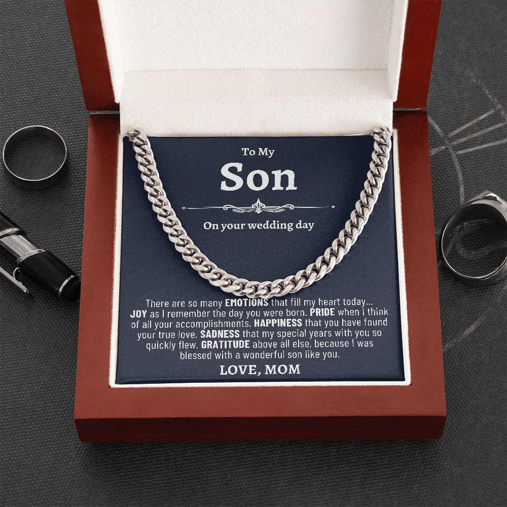To My Son on His Wedding Day, Son Wedding Gift from Mom, Mom to Son Gift on Wedding, Sentimental Son Wedding Gift, Meaningful Gift, Unique