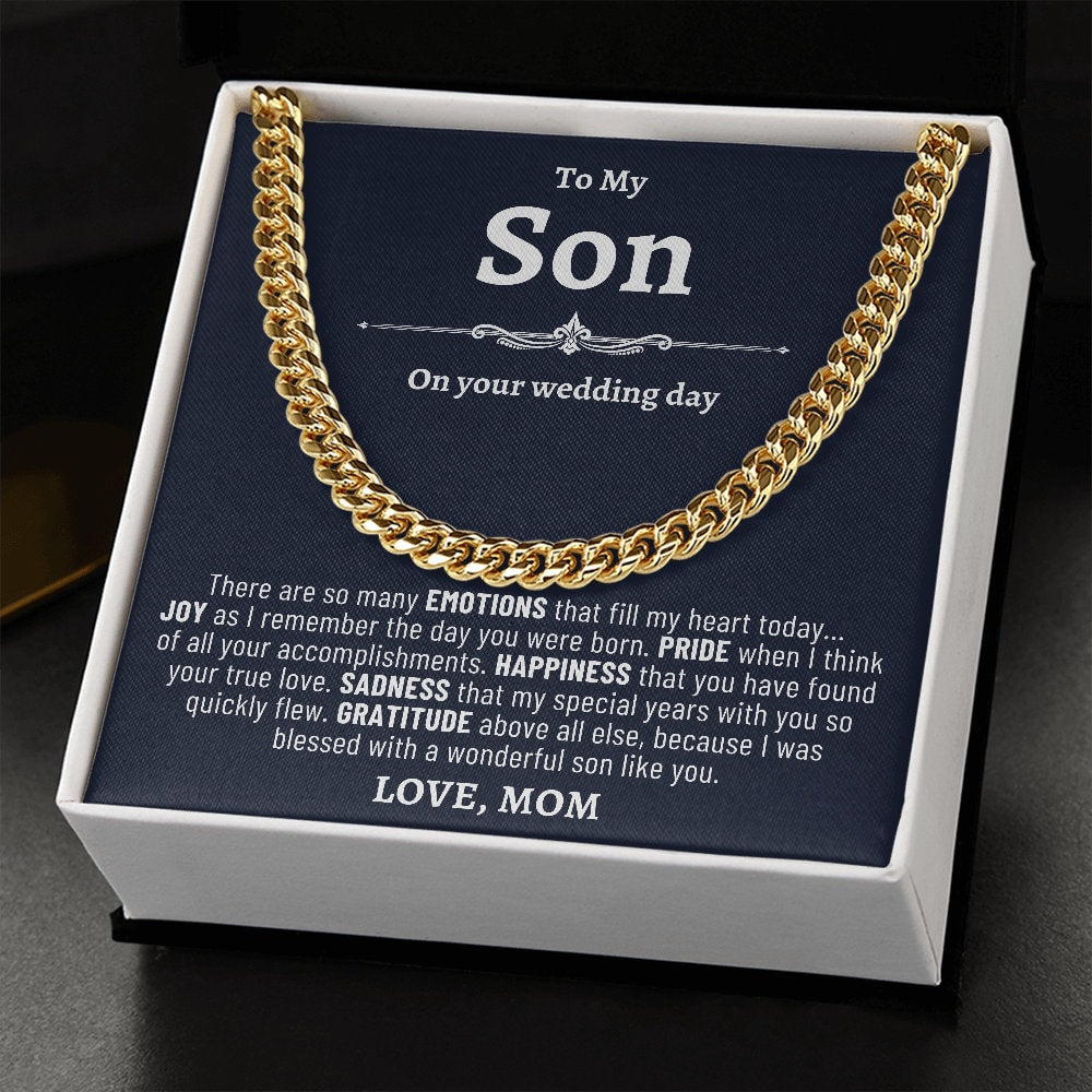 To My Son on His Wedding Day, Son Wedding Gift from Mom, Mom to Son Gift on Wedding, Sentimental Son Wedding Gift, Meaningful Gift, Unique