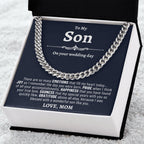 To My Son on His Wedding Day, Son Wedding Gift from Mom, Mom to Son Gift on Wedding, Sentimental Son Wedding Gift, Meaningful Gift, Unique
