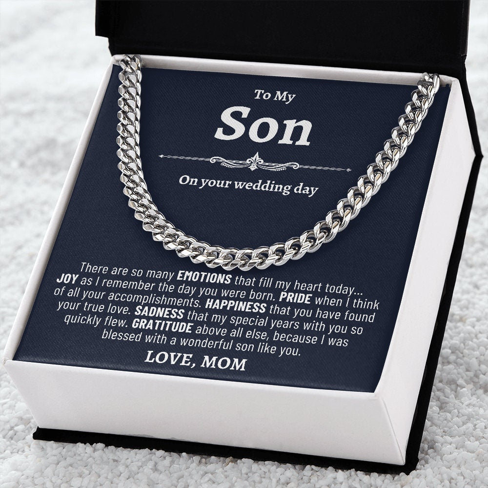To My Son on His Wedding Day, Son Wedding Gift from Mom, Mom to Son Gift on Wedding, Sentimental Son Wedding Gift, Meaningful Gift, Unique