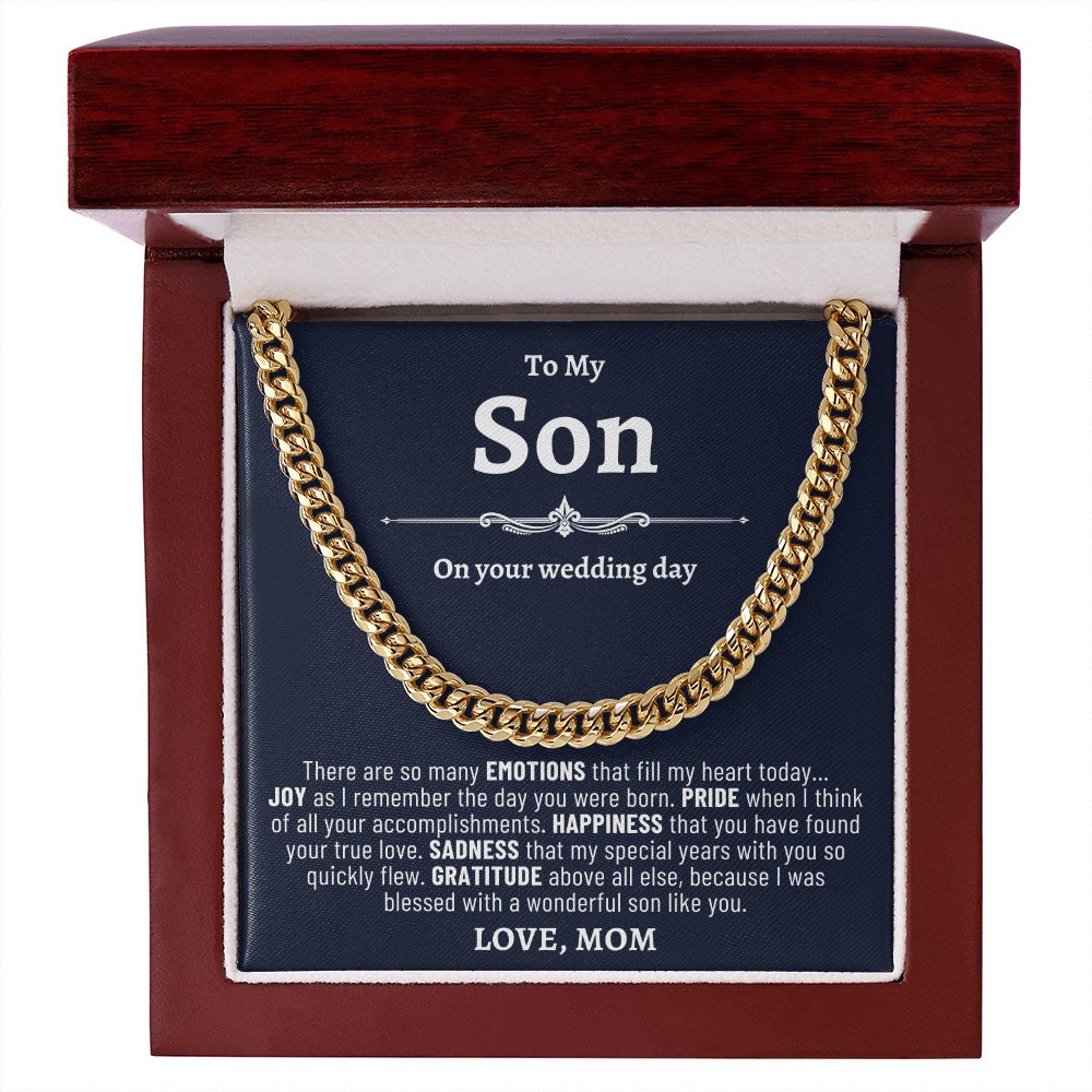 To My Son on His Wedding Day, Son Wedding Gift from Mom, Mom to Son Gift on Wedding, Sentimental Son Wedding Gift, Meaningful Gift, Unique
