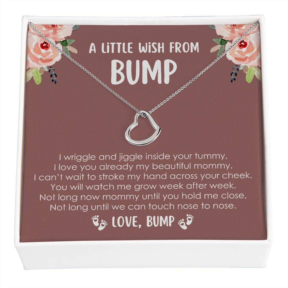 Sentimental Baby Shower Gift, New Mom Gift, Mommy To Be Gift, A Little Wish From Bump, First Time Mom To Be Gift, Push Gift, Pregnancy Gift