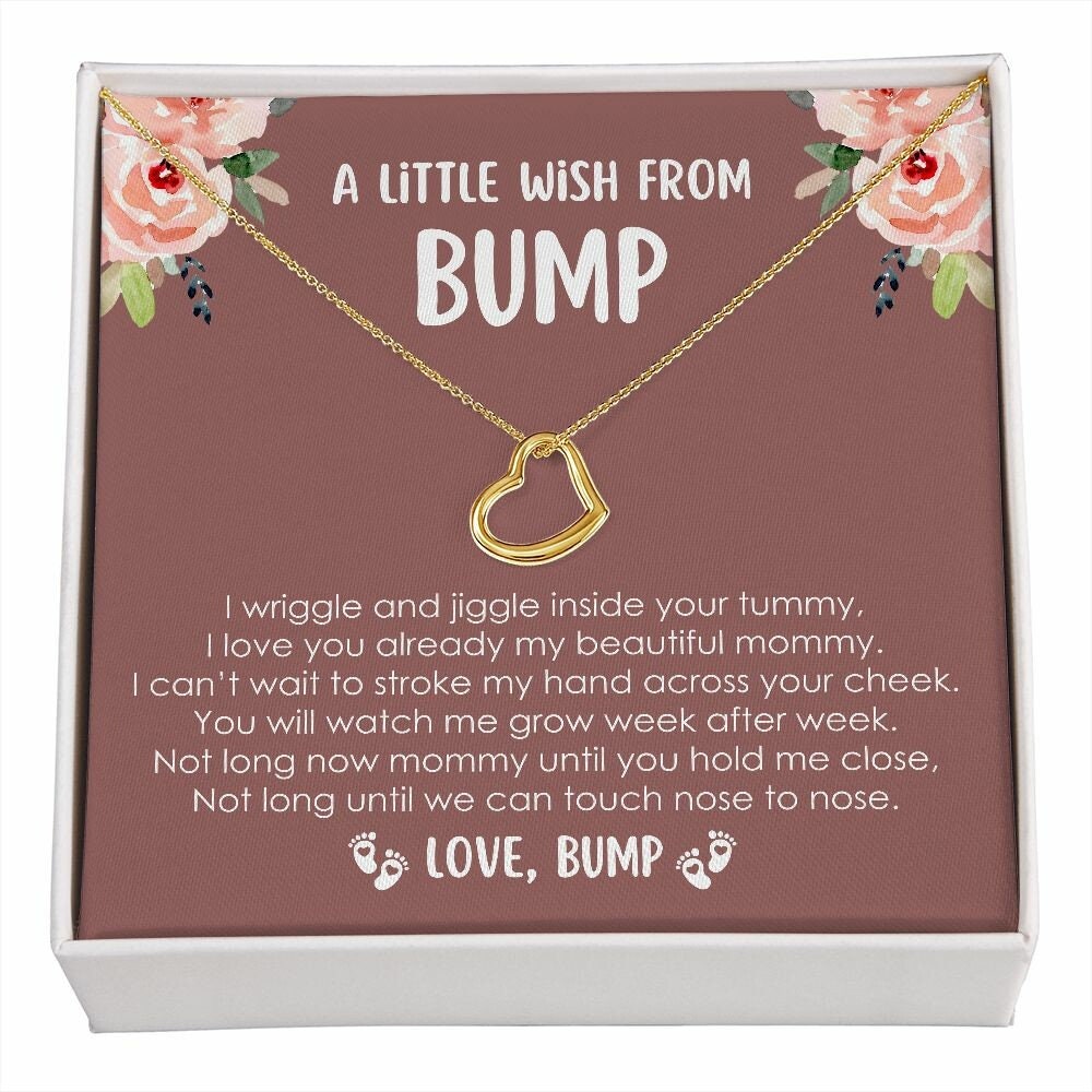 Sentimental Baby Shower Gift, New Mom Gift, Mommy To Be Gift, A Little Wish From Bump, First Time Mom To Be Gift, Push Gift, Pregnancy Gift