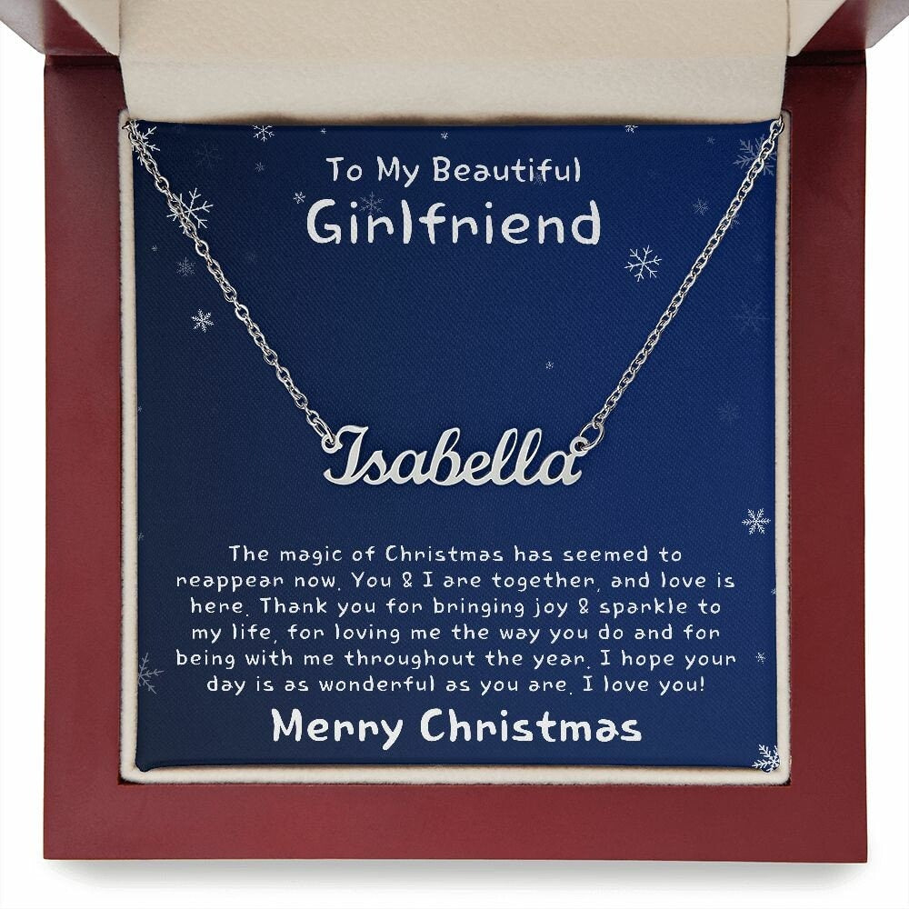 Christmas Gift for Girlfriend, Christmas Present for Girlfriend, Christmas Gift for Love, Custom Name Necklace, Sentimental Gifts, Name Gift